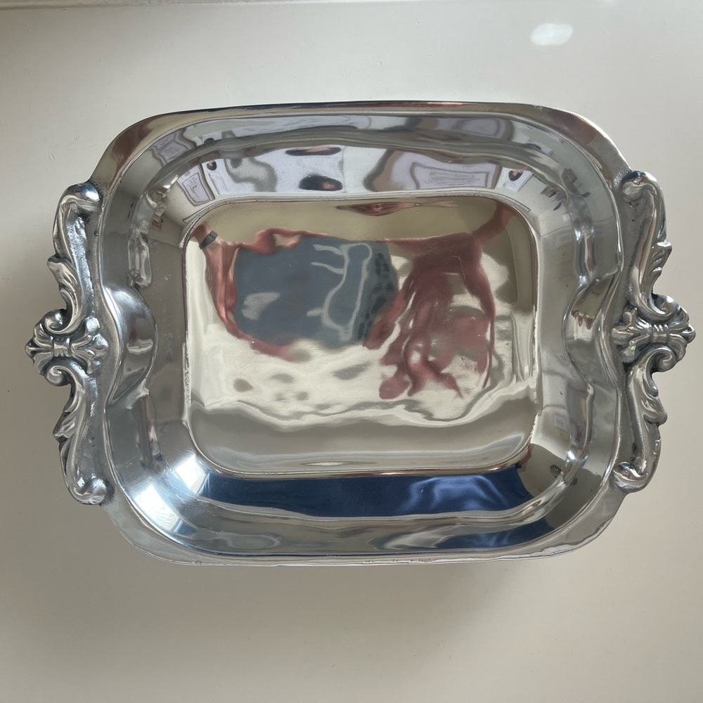 Beautiful Vintage Pewter Dish from Mexico